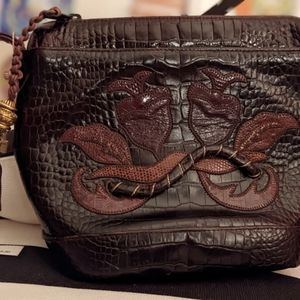 Hp🎉viva Bags of California: Floral Filigree, Genuine Leather